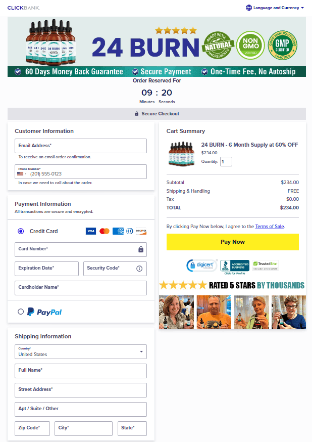 24 Burn Checkout
